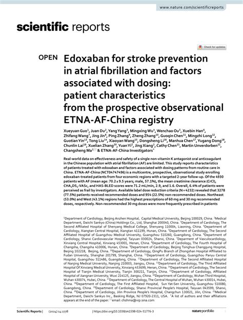 edoxaban for stroke.